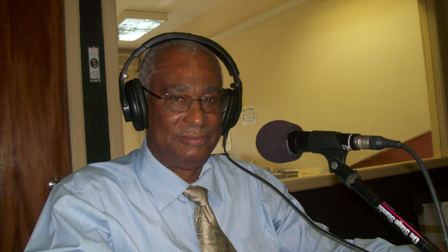 Premier of Nevis, the Hon. Joseph Parry on the radio